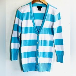 Girls sz L 12/14 Ralph Lauren Cardigan Stripe